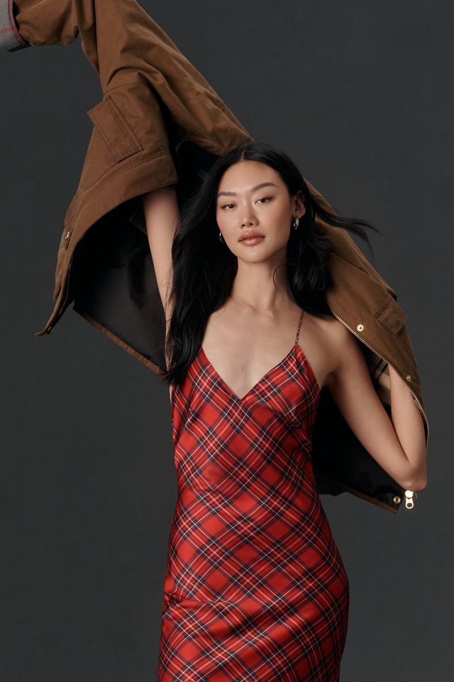 Ronny Kobo V-Neck Maxi Slip Dress #3