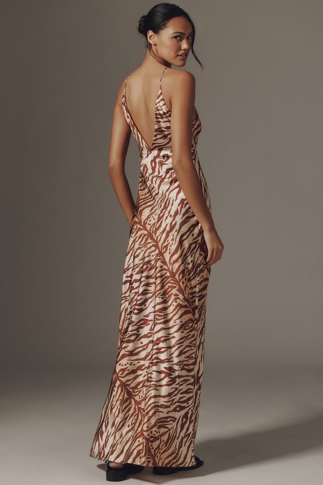 Ronny Kobo Rowan V-Neck Maxi Slip Dress #1