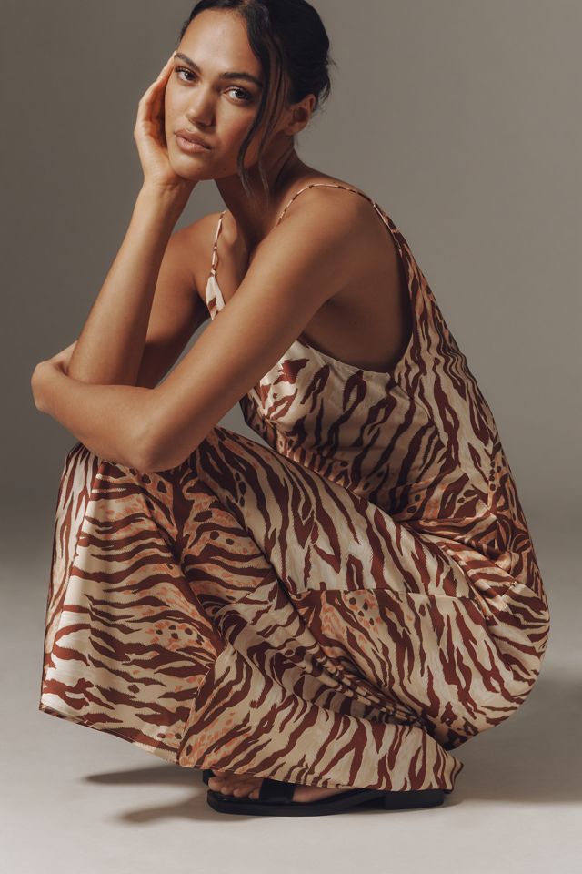 Ronny Kobo Rowan V-Neck Maxi Slip Dress | Anthropologie