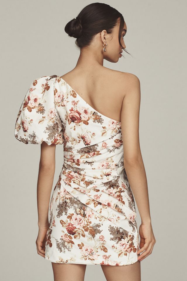 Ronny Kobo Garda One-Shoulder Puff-Sleeve Mini Dress #2