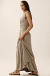 Ronny Kobo Imogen Plunge-Neck Gathered Maxi Dress