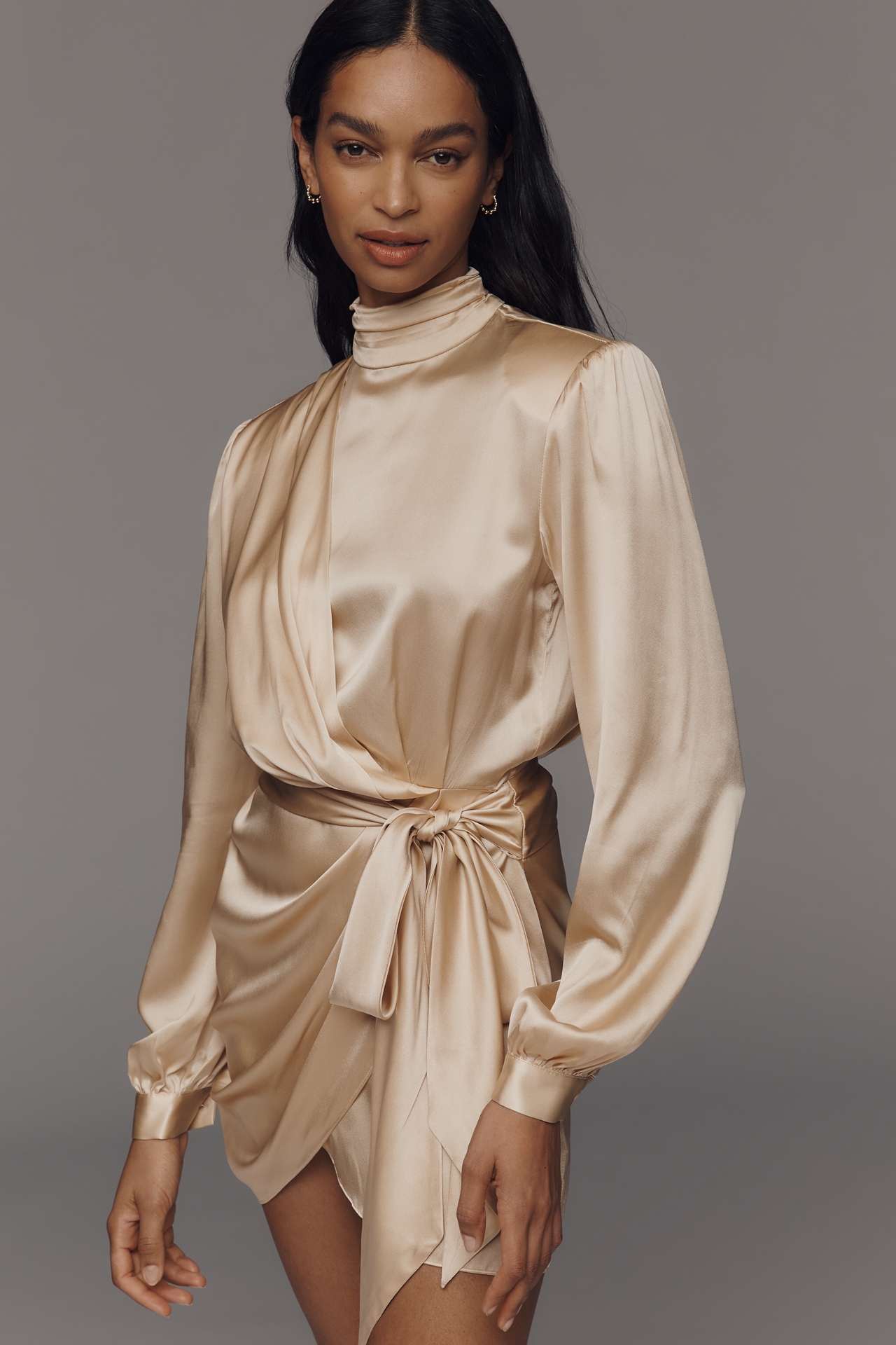 Ronny Kobo Imara Silk Blend Mini Dress