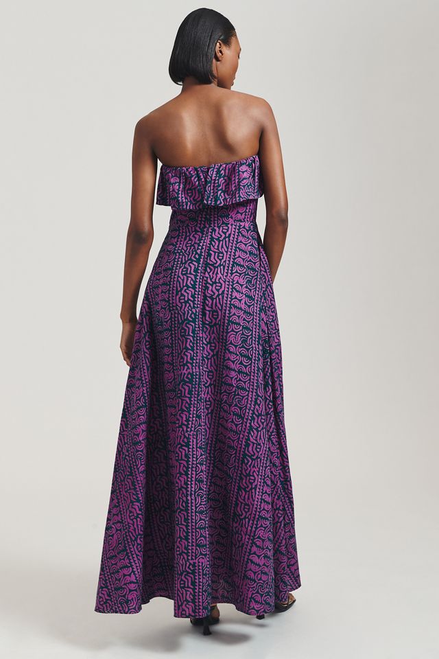 Kahindo Strapless Ruffled Maxi Dress #3