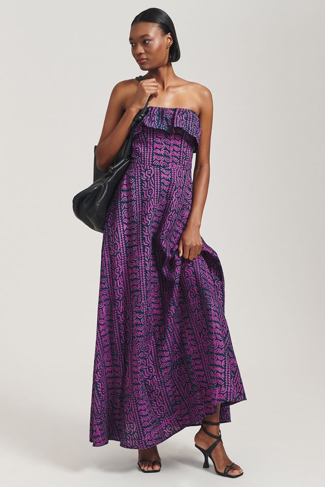Kahindo Strapless Ruffled Maxi Dress #4