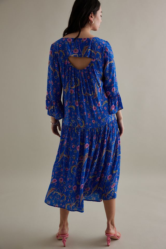 knee length dresses for ladies Litzy Print Flute Sleeve Midi Dress, Animal Multi – Jolie Moi Retail