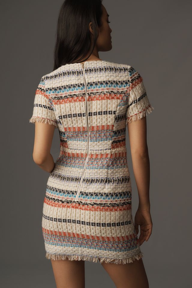 Walter Baker Jada Short-Sleeve Tweed Shift Mini Dress #1