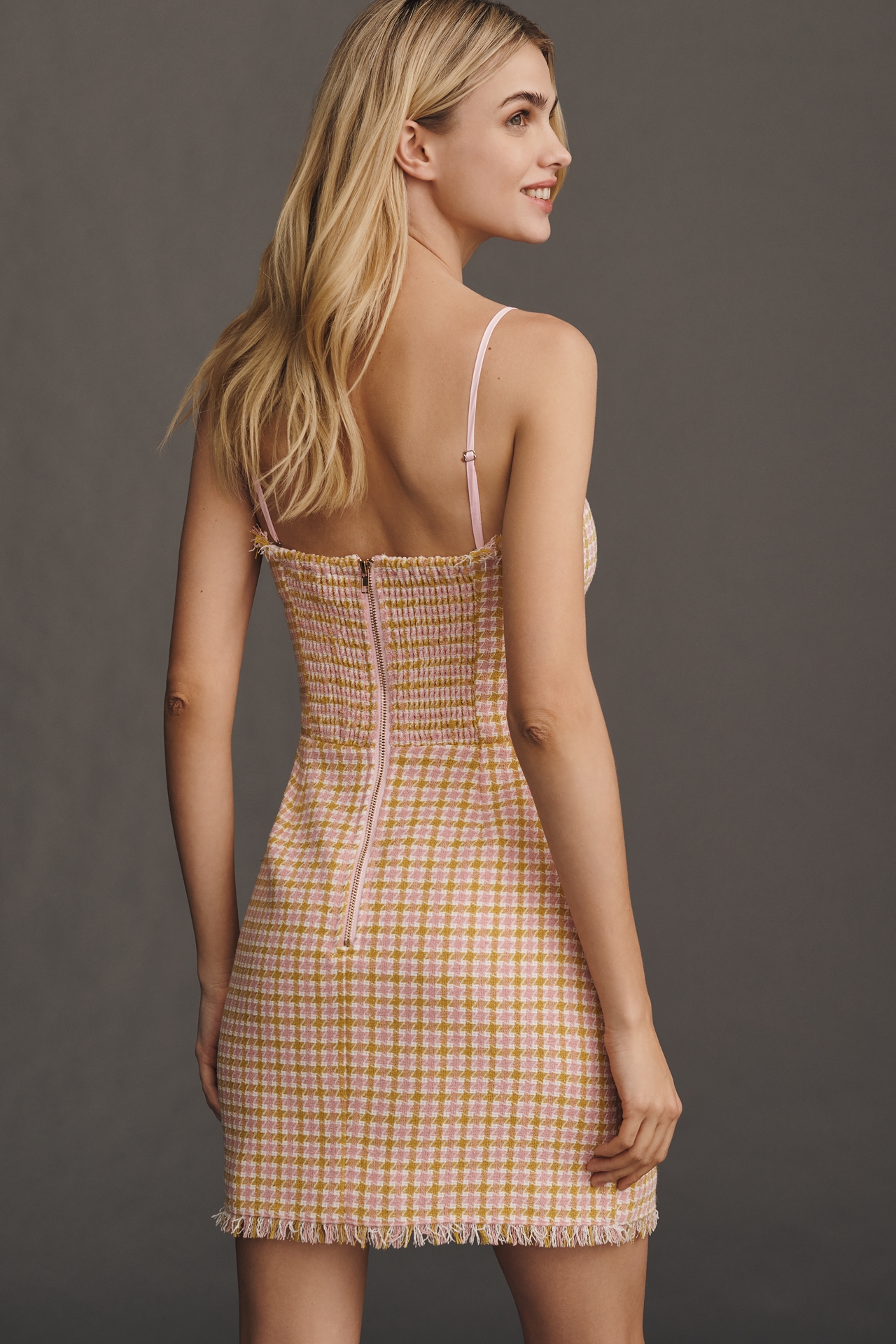 Walter Baker Bridget Strapless Tweed Mini Dress