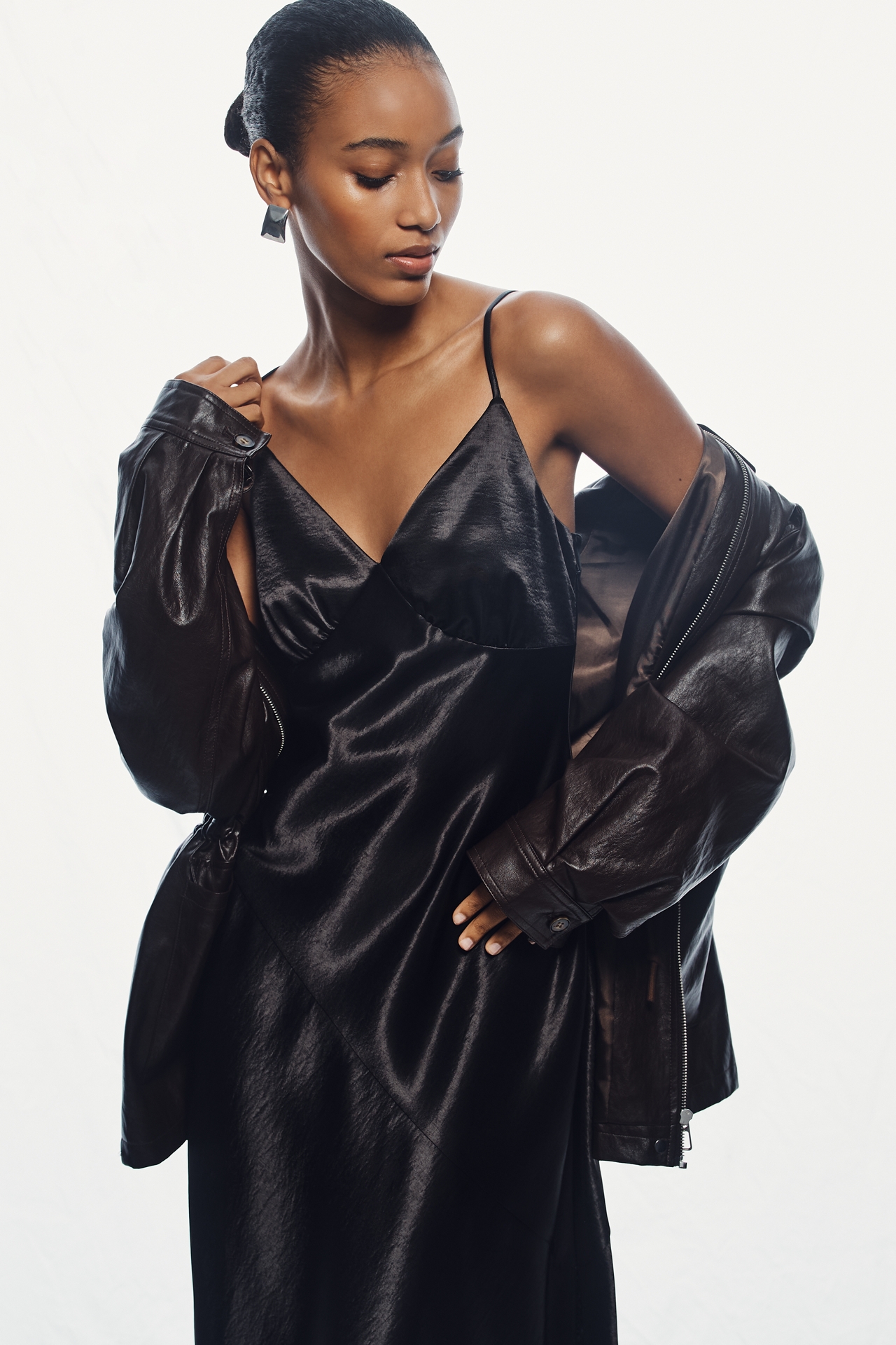 Walter Baker Bristol Sleeveless Satin Slip Midi Dress