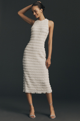 Walter Baker Livia Sleeveless Textured Midi Dress | Anthropologie
