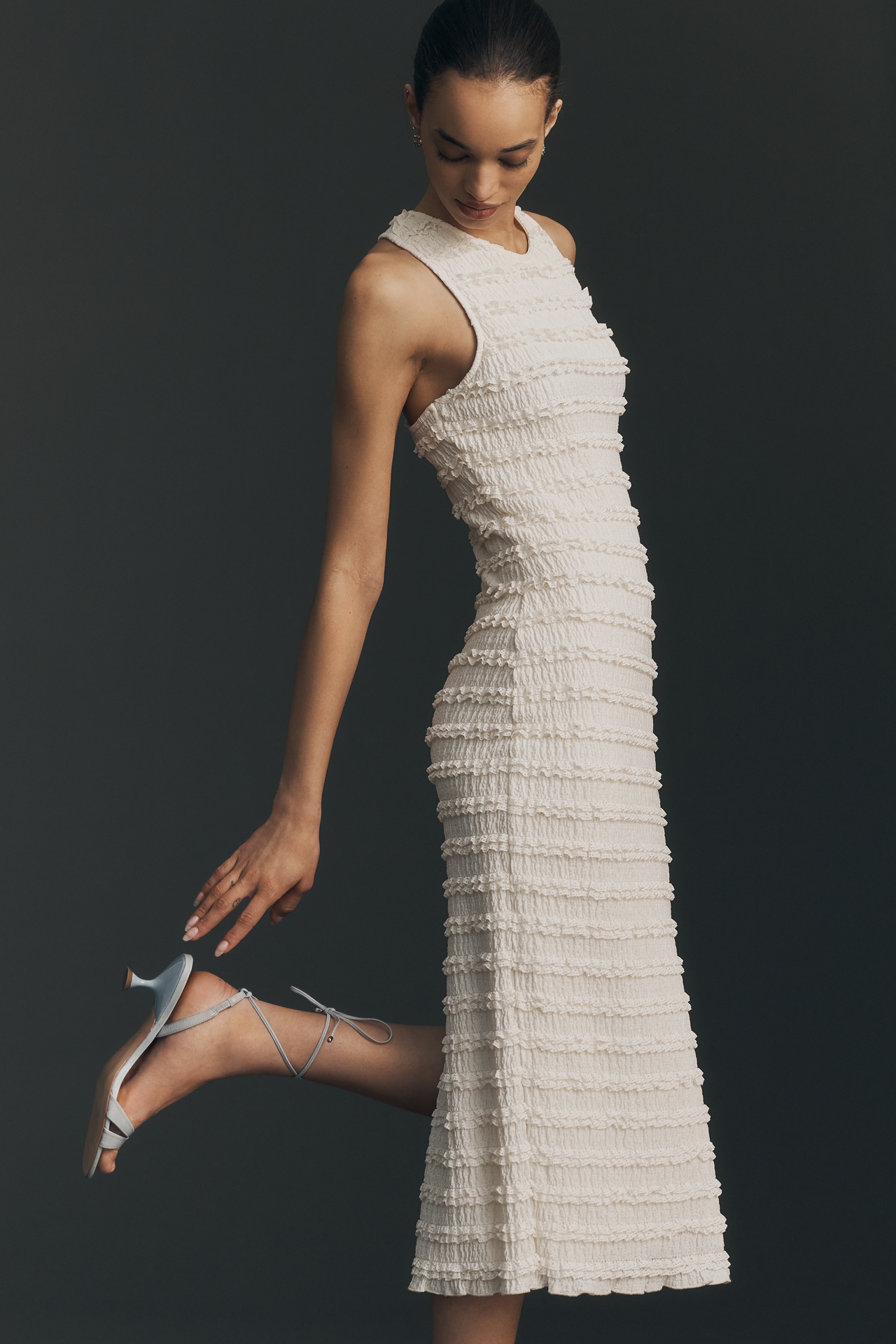 Walter Baker Livia Sleeveless Textured Midi Dress