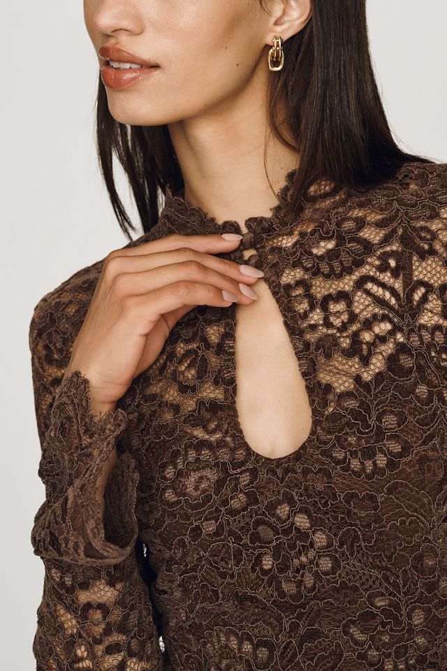 Walter Baker Keyhole Lace Mini Dress #1
