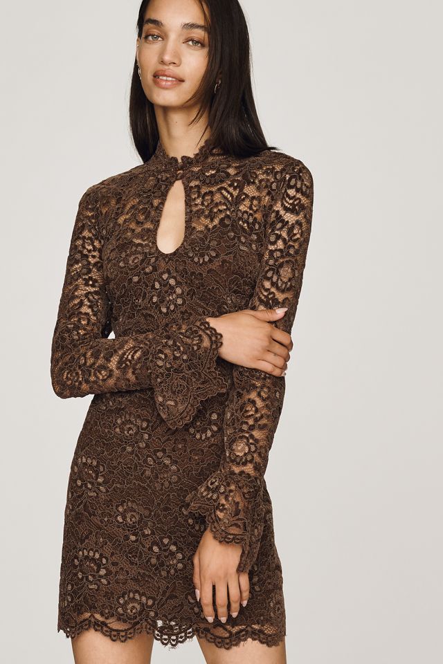 Walter Baker Keyhole Lace Mini Dress #3