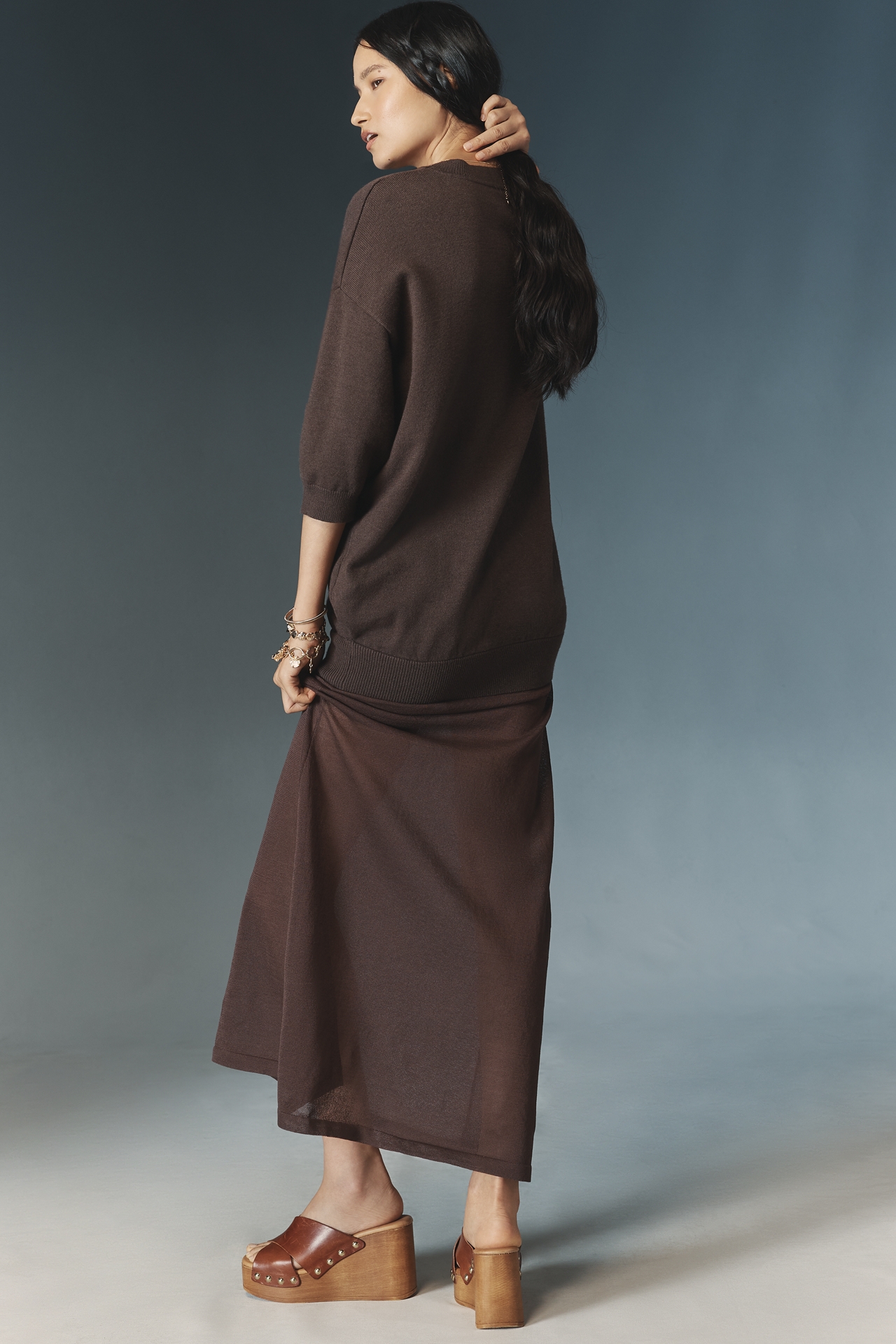 SER.O.YA Arwen Short-Sleeve Twofer Maxi Dress