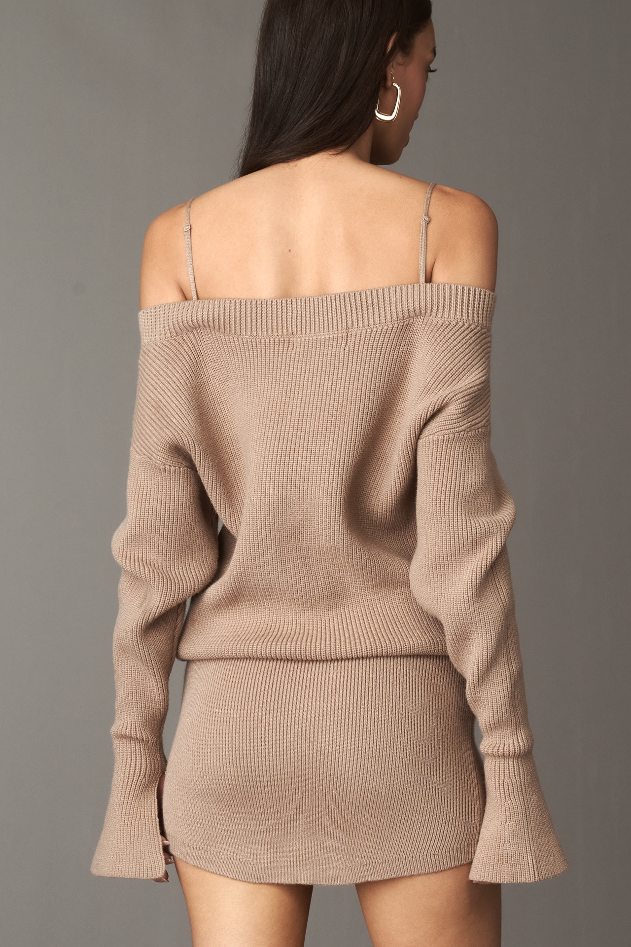 SER.O.YA Barbara Off-Shoulder Sweater Mini Dress