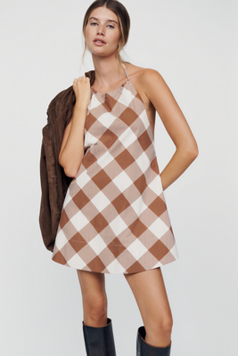 SER.O.YA Whit Halter-Neck Mini Dress | Anthropologie