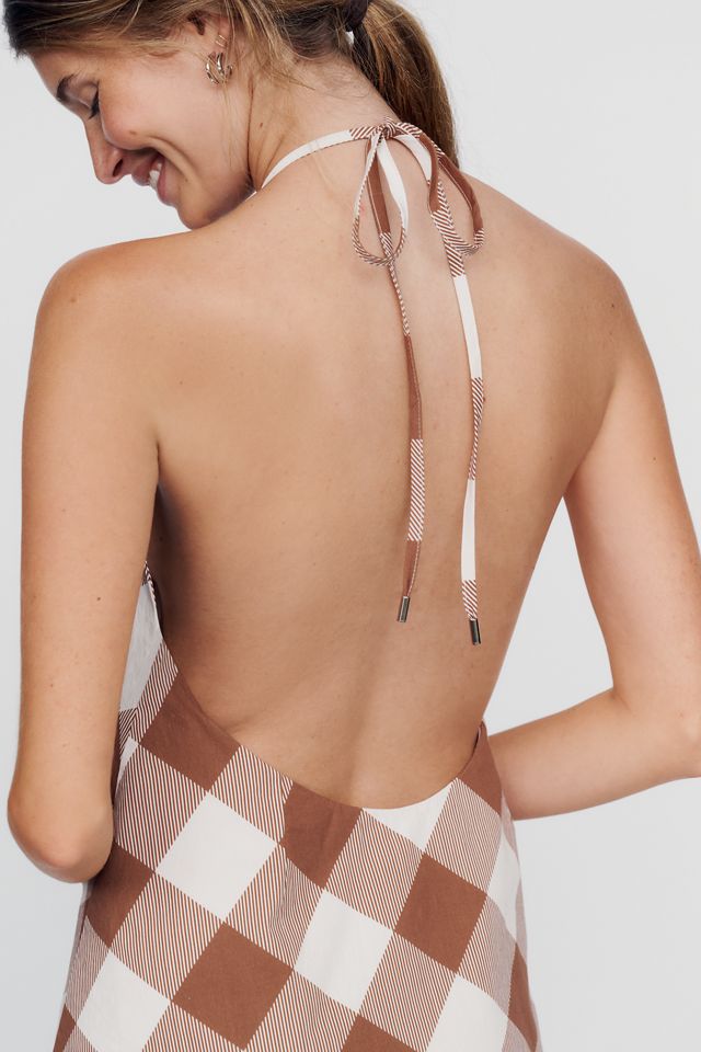 SER.O.YA Whit Halter-Neck Mini Dress #1