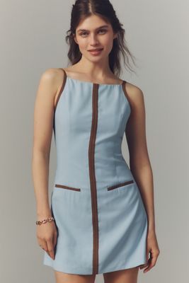 Maeve Halter Button-Front Mini Dress