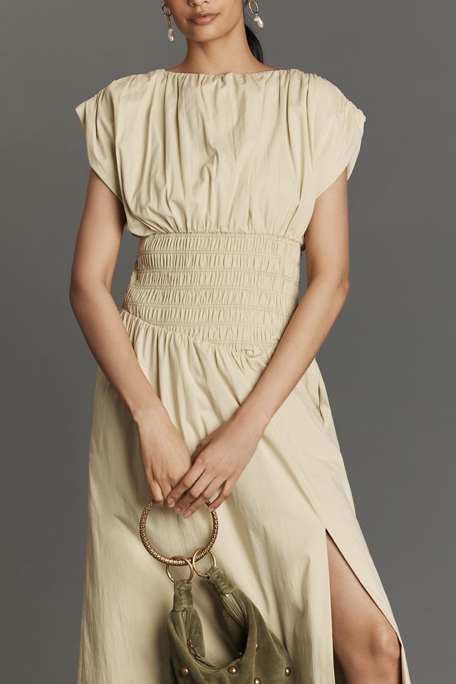 SOVERE Gaia Sleeveless Smocked Midi Dress #1