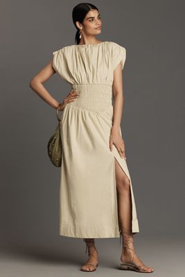SOVERE Gaia Sleeveless Smocked Midi Dress