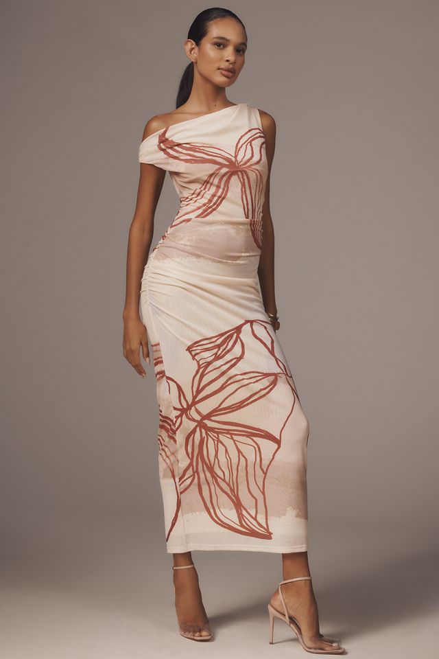 SOVERE Lore Off-Shoulder Slip Maxi Dress #3