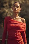 SOVERE Venus Long-Sleeve Ruched Maxi Dress