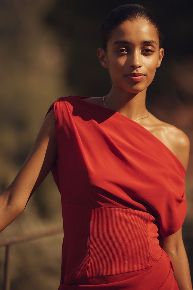SOVERE Ada One-Shoulder Ruched Mini Dress #2