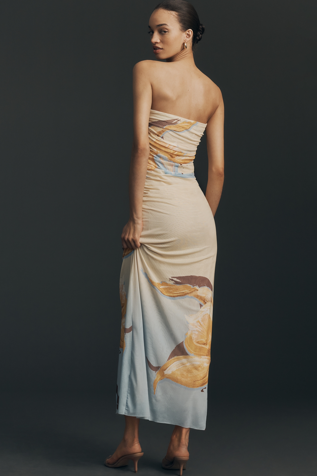 SOVERE Dahlia Strapless Midi Dress