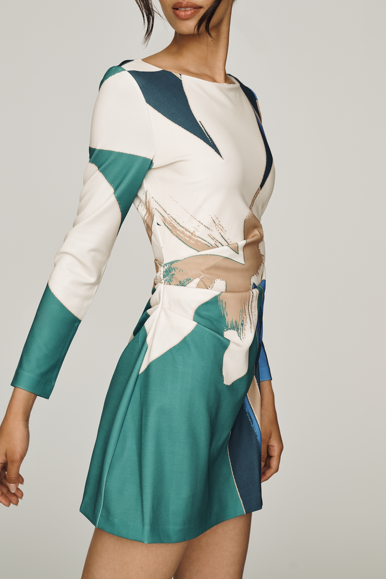 MON RENN  Long Sleeve Mini Dress