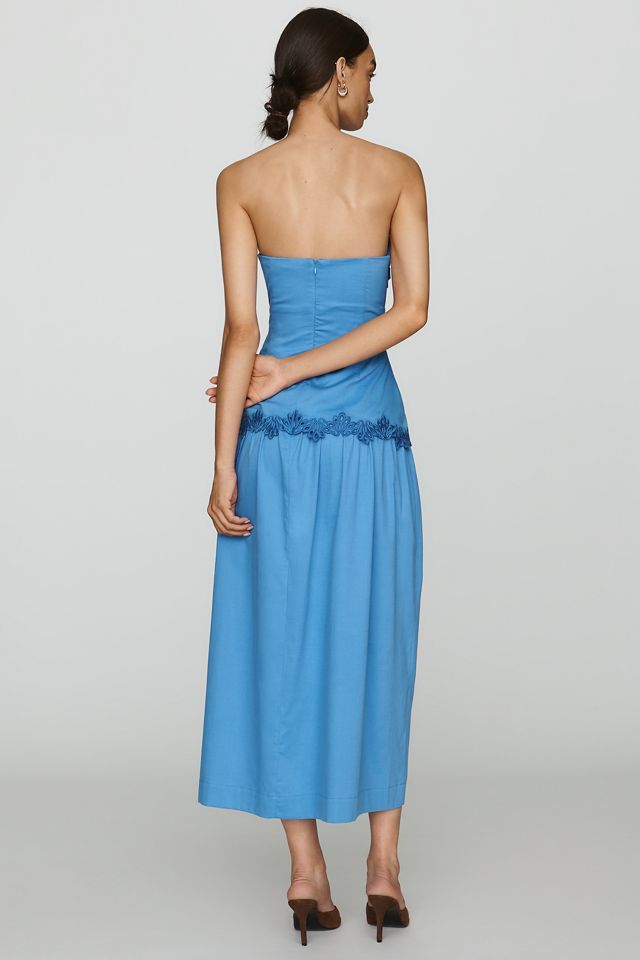 MON RENN Fran Strapless Midi Dress #1