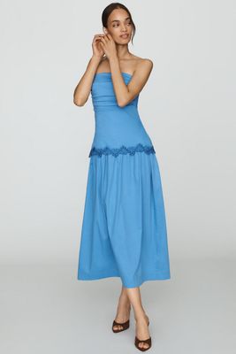 MON RENN Fran Strapless Midi Dress