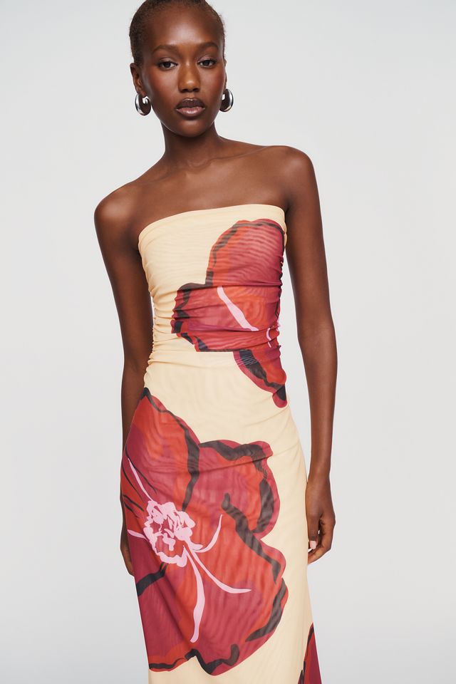 MON RENN Caldera Strapless Midi Dress #1