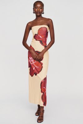 MON RENN Caldera Strapless Midi Dress