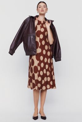 a.ren Merlot Sleeveless Midi Dress