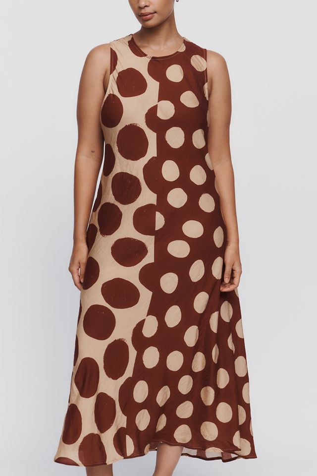 a.ren Merlot Sleeveless Midi Dress #6