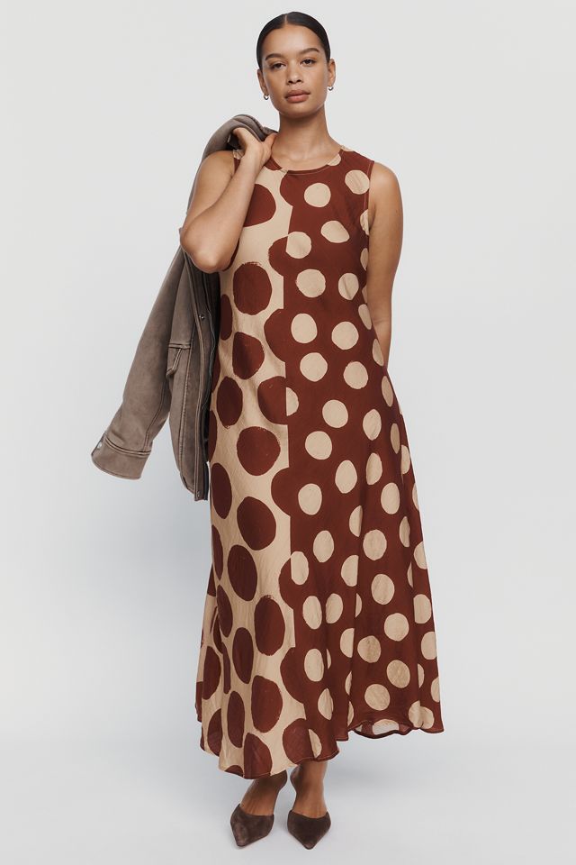 a.ren Merlot Sleeveless Midi Dress #4