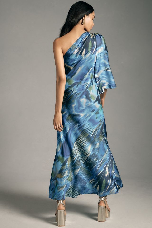 Mandira Wirk One-Shoulder Printed Dress #1