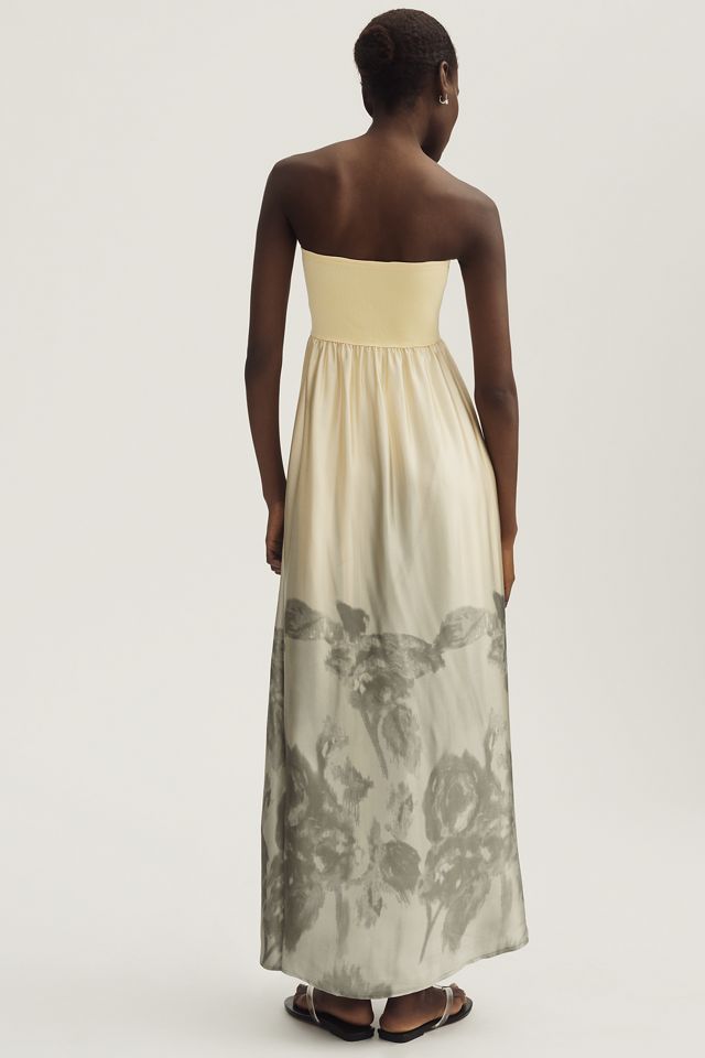 By Anthropologie Strapless Scarf Midi Dress #2