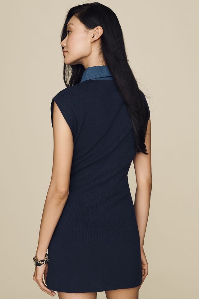 Maeve Knit Mini Shirtdress #2