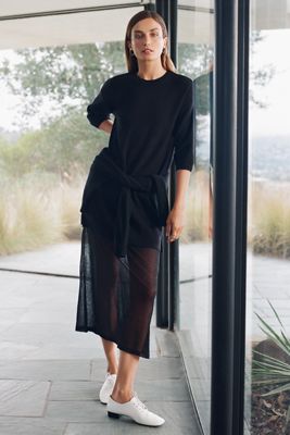 By Anthropologie Twofer Sheer Sweater Dress