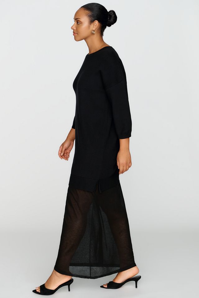 By Anthropologie Twofer Sheer Sweater Dress #7