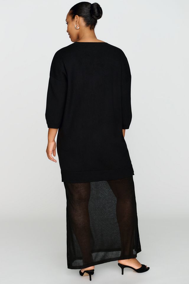 By Anthropologie Twofer Sheer Sweater Dress #8