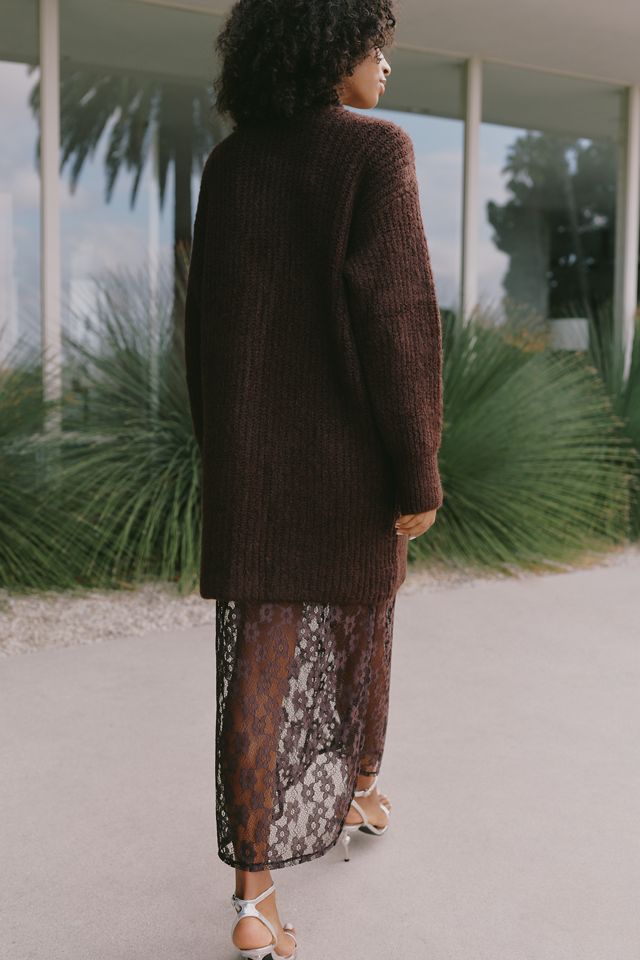 By Anthropologie Sweater Lace Midi Dress #2