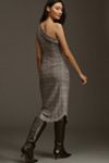 Maeve One-Shoulder Asymmetrical Slim Midi Dress