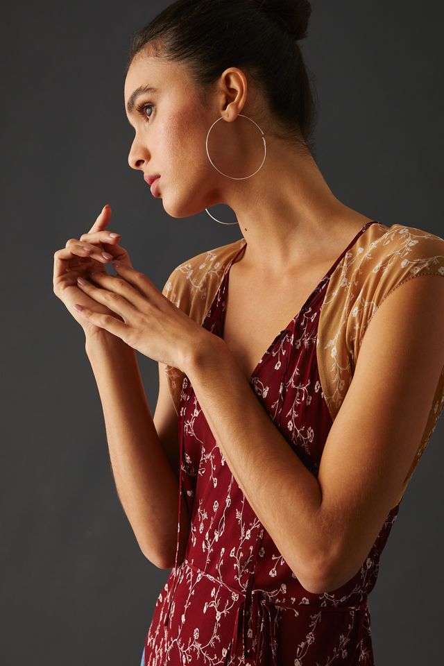 rag & bone Tie-Front Patchwork Maxi Dress #1