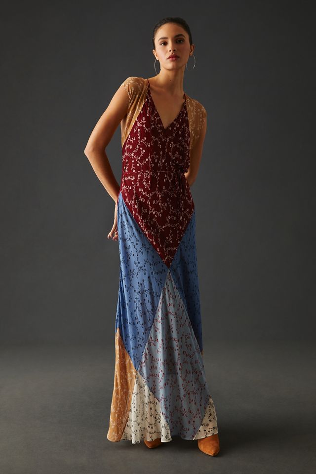 rag & bone Tie-Front Patchwork Maxi Dress #2