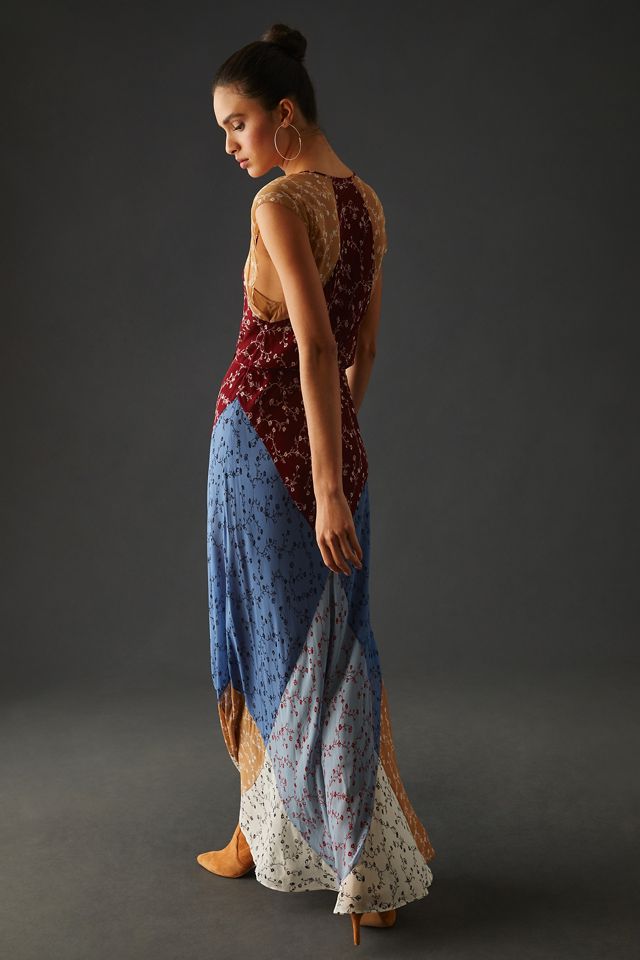 rag & bone Tie-Front Patchwork Maxi Dress #4