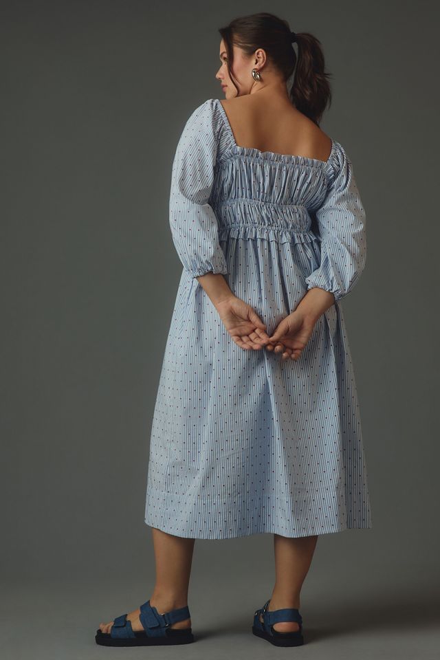 Maeve Smocked Midi Dress | Anthropologie