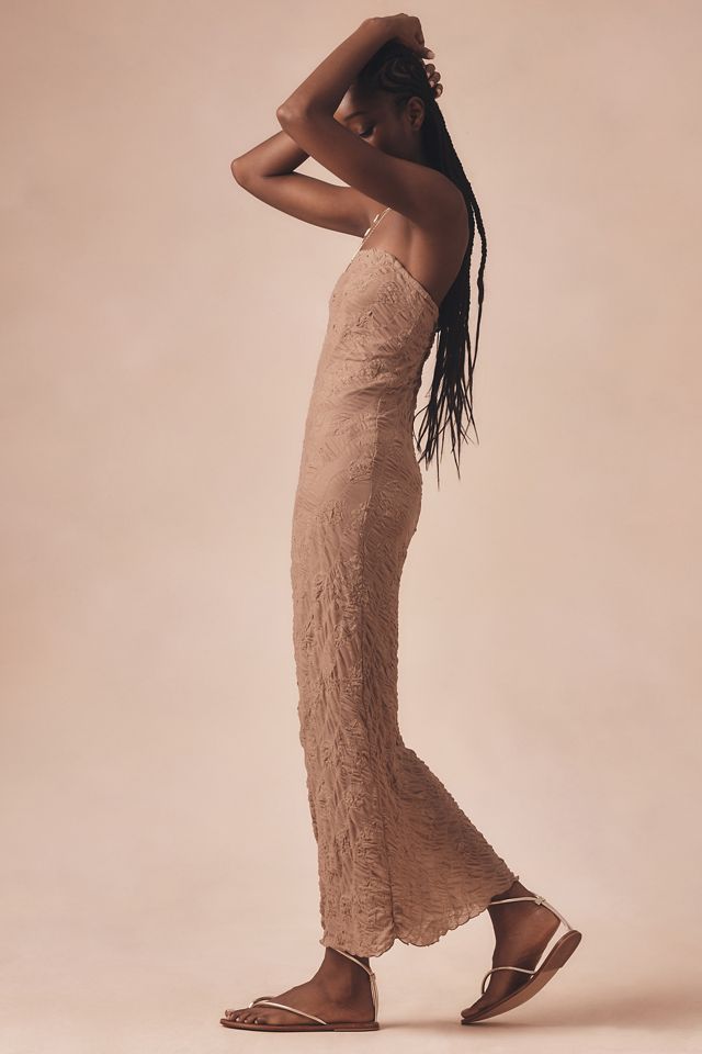 Vestido Midi de Punto Texturizado Sin Tirantes By Anthropologie #2