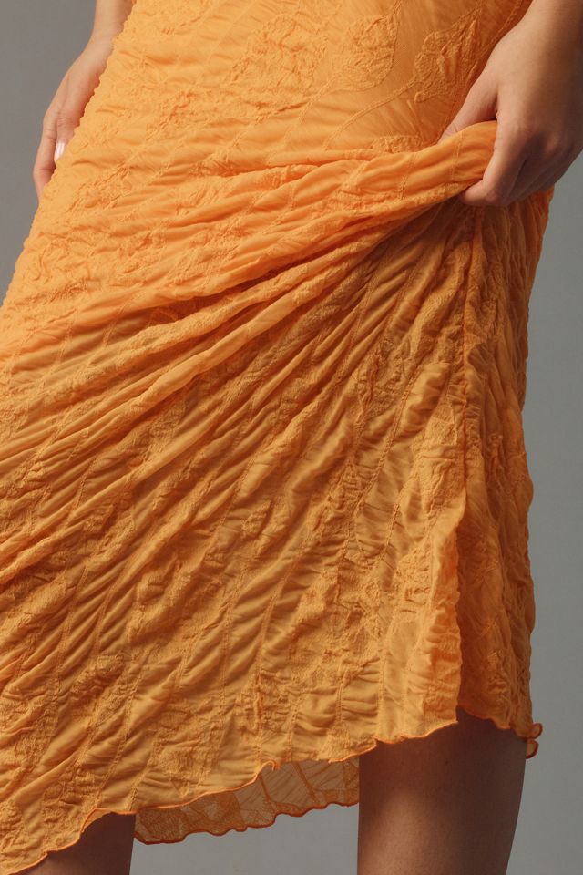 By Anthropologie Strapless Textured Knit Slip Midi Dress #3