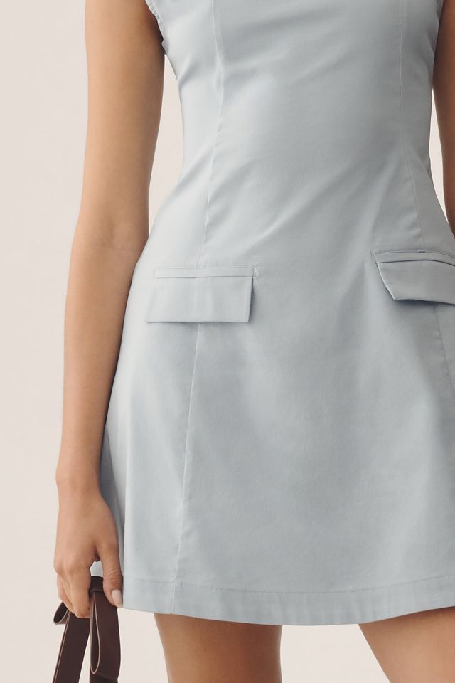 Maeve Cap-Sleeve Mock-Neck Mini Dress #1
